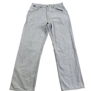 Sean John Jeans Mens 34x32 Gray Straigh Retro Spellout Distressed Carpenter Read